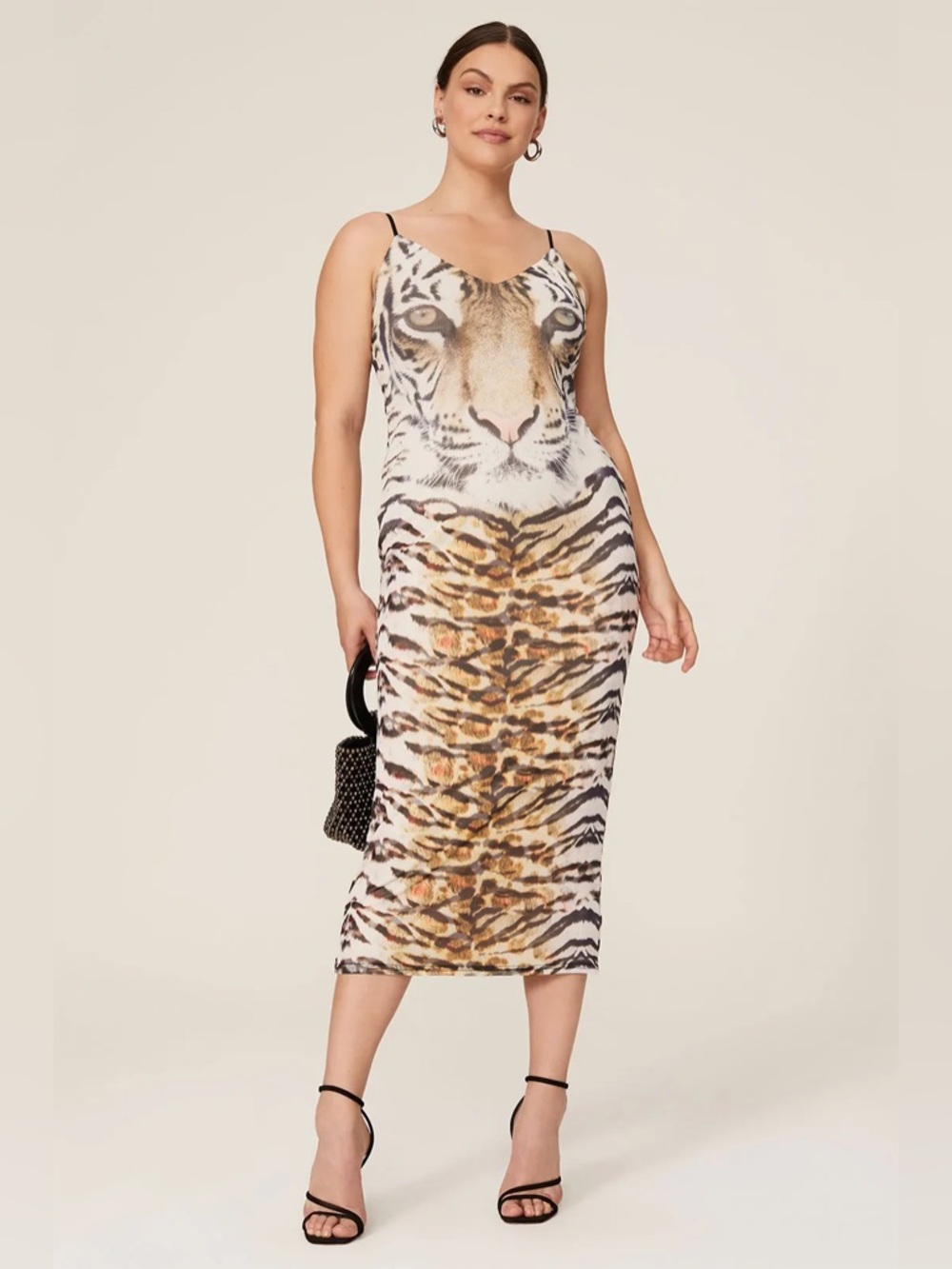 Anima Tiger Print Midi Slip Dress NWTS SIZE XL